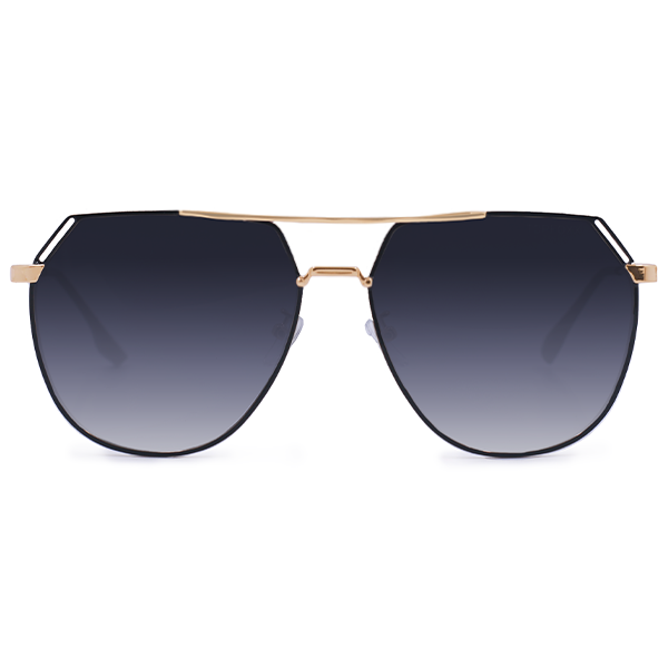 Farrah - Midnight Square Aviator Sunglasses