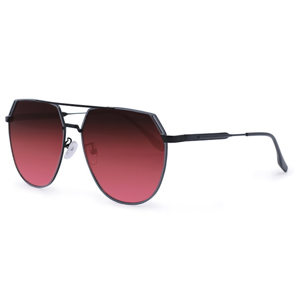 Aviator Sunglasses for Women Oversized - Black Aviator Shades - Farrah Ruby - Side Profile - TopFoxx