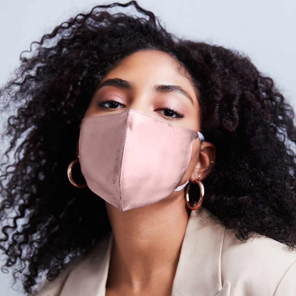 Sag es mit Seiden-Gesichtsmaske – Roségold