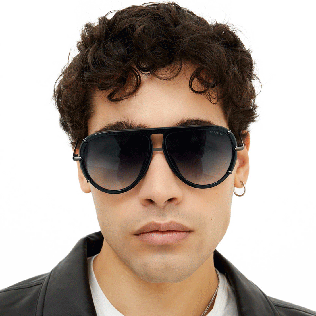 Ivy Luxe - Tangle-Free Black Aviator Without Nose Pads – TopFoxx