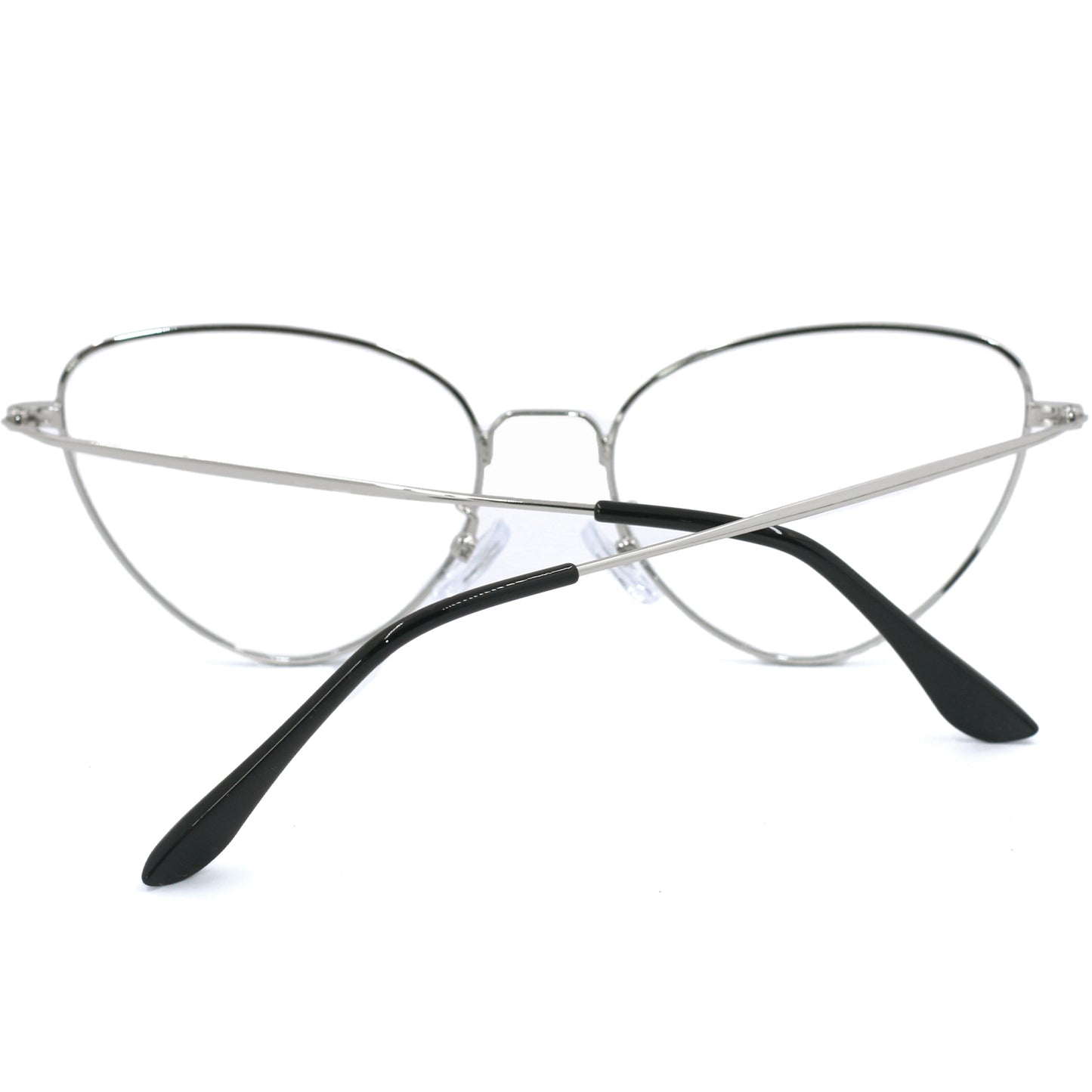 TopFoxx - Felina Blue - Silver Womens Anti-Blue Light Glasses - Back Profile