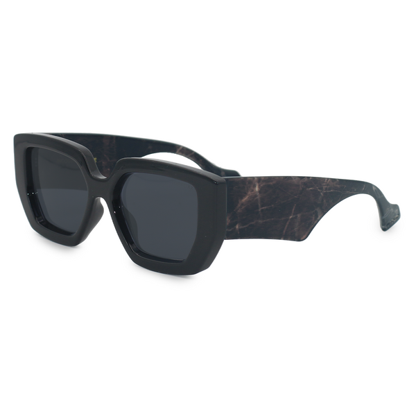 TopFoxx - Oversized Black Sunglasses - Incognito Sunnies - Side Profile