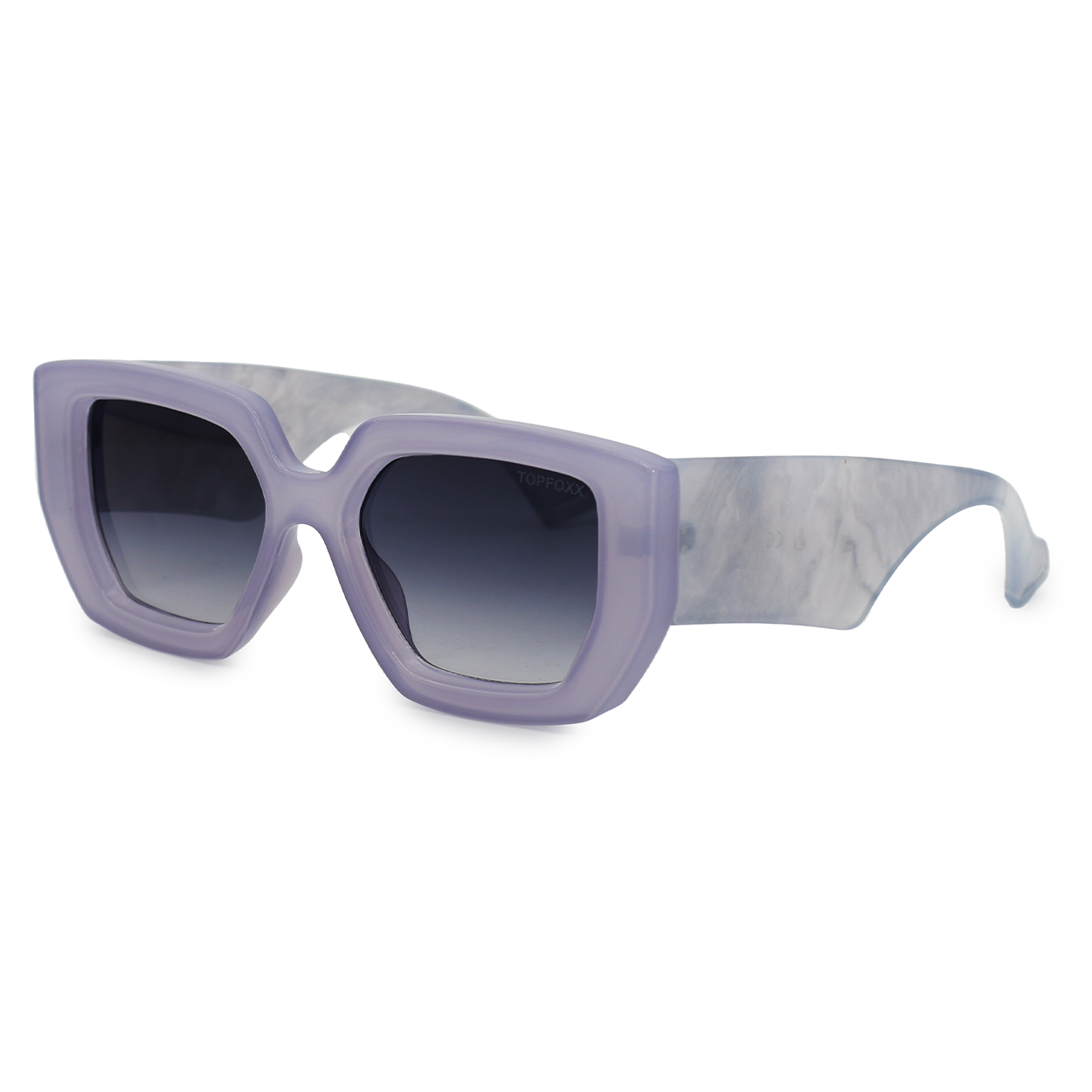 TopFoxx - Oversized Purple Sunglasses - Incognito Sunnies - Side Profile
