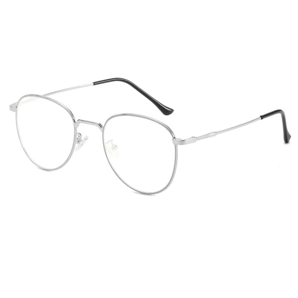 Round Prescription Glasses for Women - Jane Silver - Side Details - TopFoxx