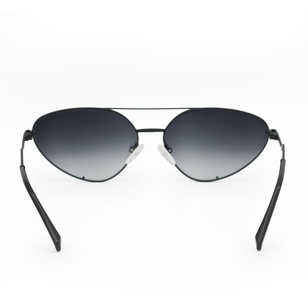 Lucky Star | Black Cat-Eye Aviator Women's Sunglasses | Back Details |TopFoxx