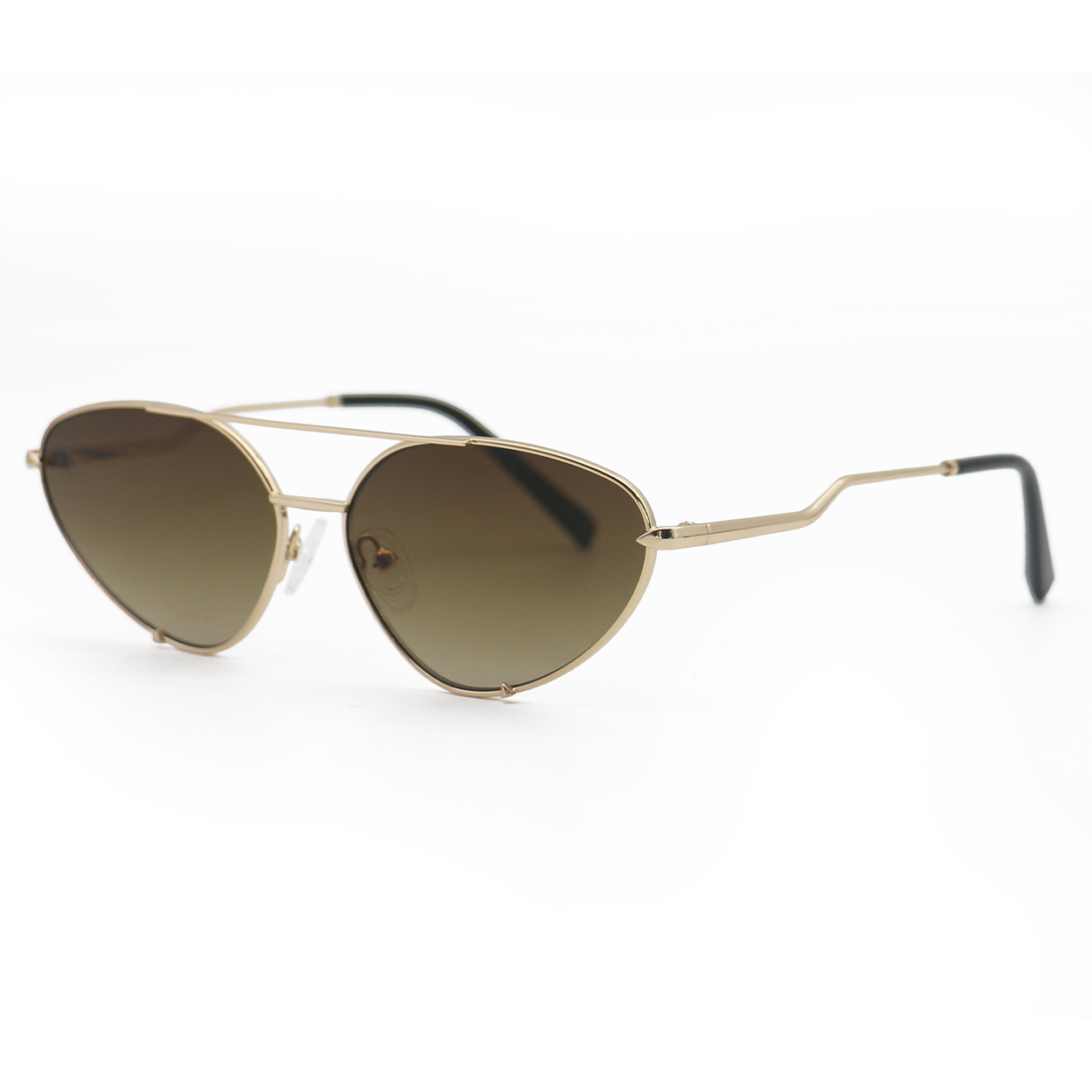 Lucky Star | Brown Cat-Eye Aviator Women's Sunglasses | Side Profile | TopFoxx