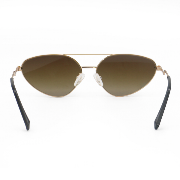 Lucky Star | Brown Cat-Eye Aviator Women's Sunglasses | Back Profile |TopFoxx