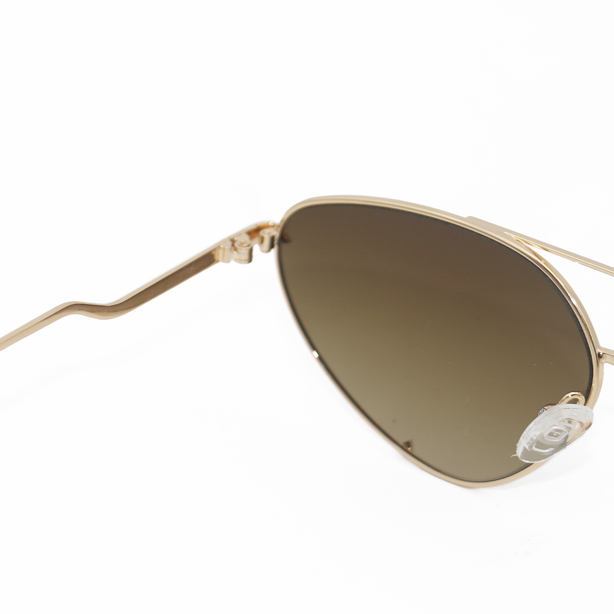 Lucky Star | Brown Cat-Eye Aviator Women's Sunglasses | Arm Details |TopFoxx