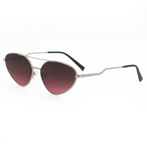Lucky Star | Ruby Red Cat-Eye Aviator Women's Sunglasses | Side Profile | TopFoxx