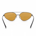 Lucky Star | Yellow Cat-Eye Aviator Women's Sunglasses | Back Details | TopFoxx