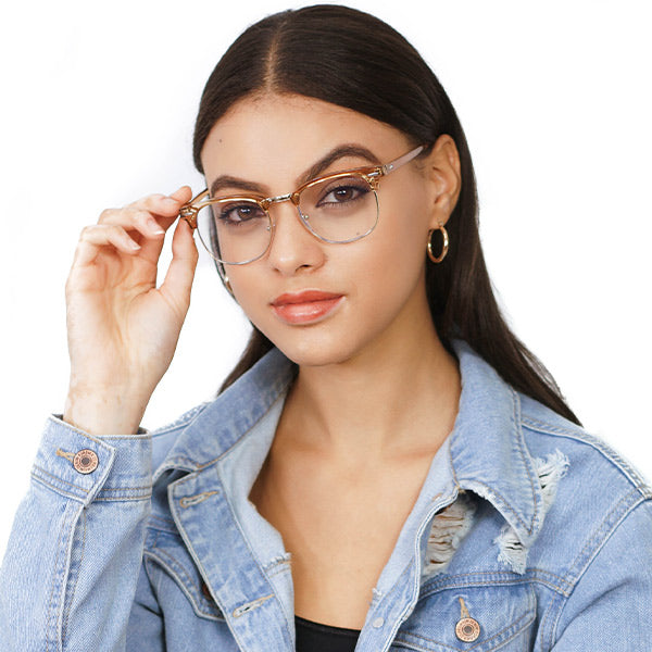 TopFoxx - Lucy Tan - Blue Light Glasses for Women - Model