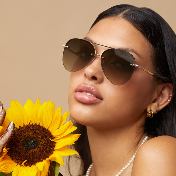 Flower top aviator sunglasses