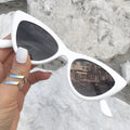 Topfoxx Sunglasses Matrix Cat Eye White Frame Smoke Black Lens