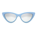 TopFoxx Matrix Matte Blue Silver Women's Cat Eye Sunglasses
