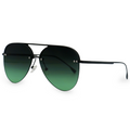 TopFoxx - Smaller Megan 2 Dark Green Aviator Sunglasses  Side View