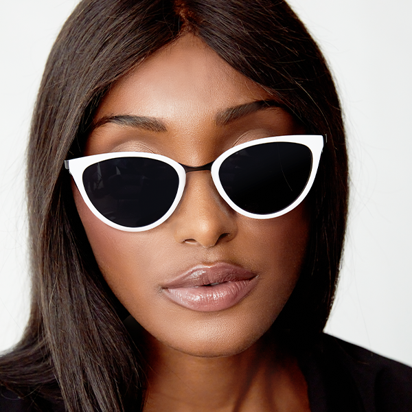 TopFoxx - Miranda White - Oversized Cat Eye Sunglasses For Women - Designer Sunglasses- Model 