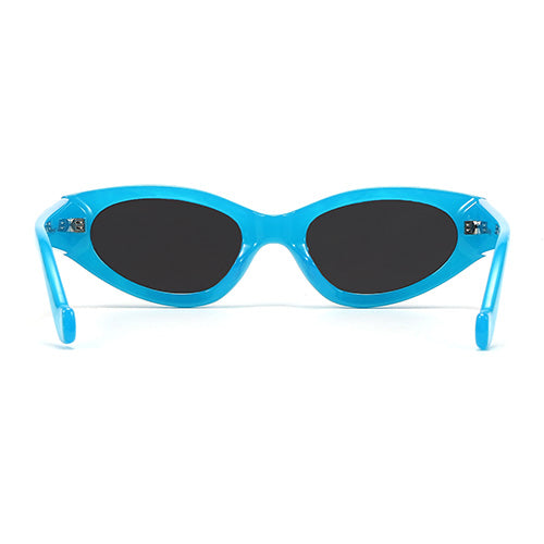 Kat x Money Moves - Blue Cateye Sunglasses