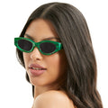 Kat x Money Moves - Green Cateye Sunglasses