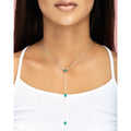 Topfoxx Jewelry Sterling Silver Necklace Emerald Crystal