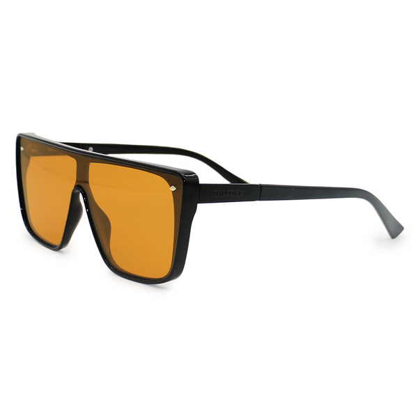 TopFoxx - Sustainable Rayz Yellow - Sporty Sunglasses Oversized - Sunglasses for women Side Profile