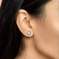 Topfoxx Jewelry Sterling Silver Rebel Earrings Mint Crystal