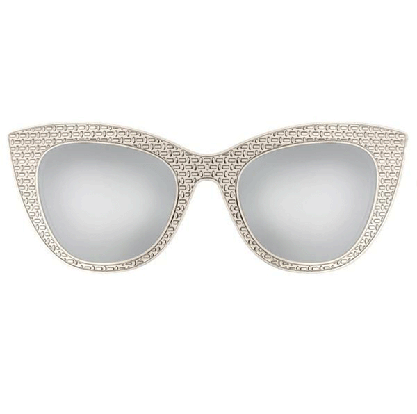 TopFoxx Selena Silver Women's Cat Eye Sunglasses