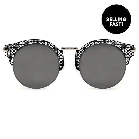Topfoxx Angel - Black Round Lens Sunglasses For Women 
