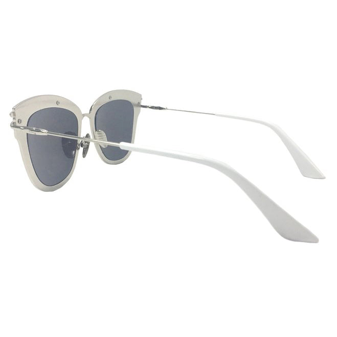 Topfoxx - Candy - Silver Oversized Cat Eye Sunglasses - Womens Cat Eye sunglasses