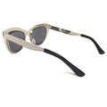 Topfoxx - Selena Blue Silver - Silver Oversized Cat Eye Sunglasses for Women - Back Details