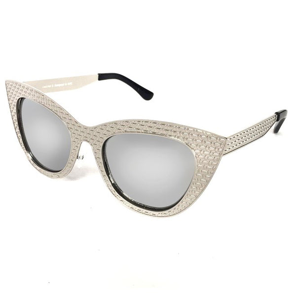 Topfoxx Sunglasses Selena Cat Eye Silver