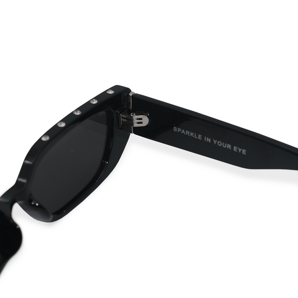 Sustainable Black Women's Sunglasses with crystal rhinestones | Sparkle in your eye | Topfoxx