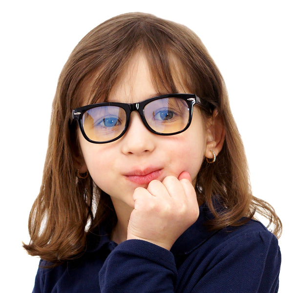 TopFoxx Junie Black Kids Anti-Blue Light Glasses - Model