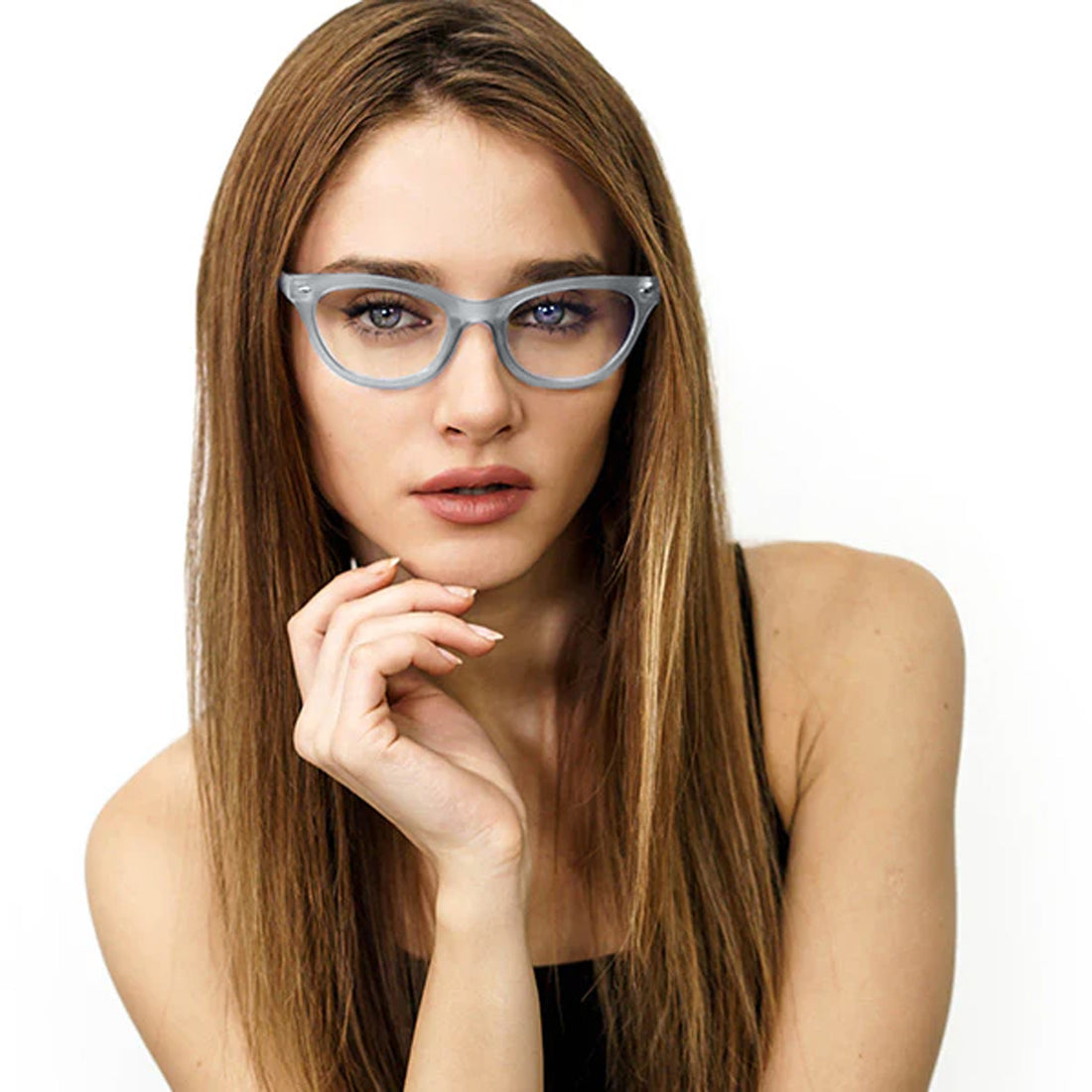 Stephanie Sky Blue Anti Blue Light Glasses For Women Topfoxx