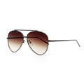 TopFoxx - The Besties Faded Brown - Women's Aviator Sunglasses - Designer Pilot Sunnies - Side Details