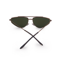 TopFoxx - Hasta La Vista - Dark Green Cat-Eye Aviator Sunglasses for Women - Unique Aviators - Back Profile