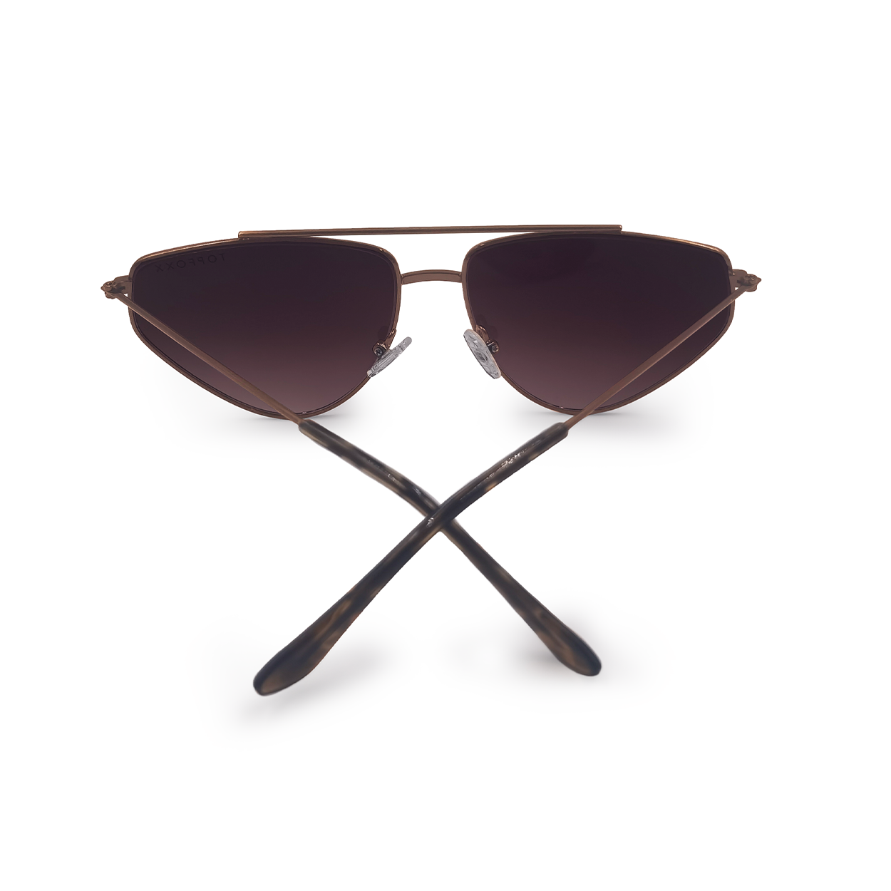 TopFoxx - Hasta La Vista - Dark Purple Cat-Eye Aviator Sunglasses for Women - Unique Aviators - Back Profile