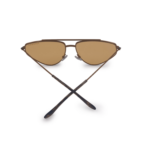 TopFoxx - Hasta La Vista - Yellow Cat-Eye Aviator Sunglasses for Women - Unique Aviators - Back Profile