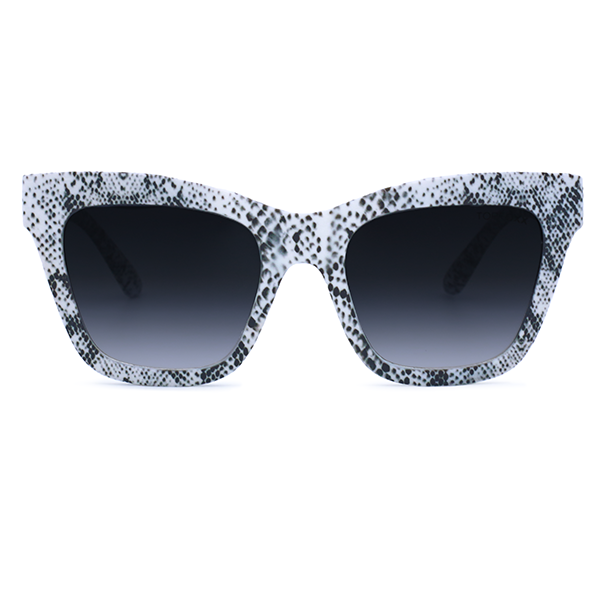 TopFoxx - Cosmo - Snake Print Oversized Cat Eye Sunglasses for Women - Designer Sunglasses