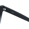 TopFoxx - Cosmo - Black & Grey Designer Oversized Cat Eye Sunglasses For Women - Hinge Details