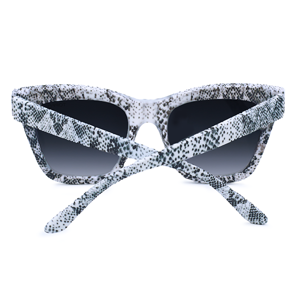 TopFoxx - Cosmo - Snake Print Oversized Cat Eye Sunglasses for Women - Designer Sunglasses - Back Profile