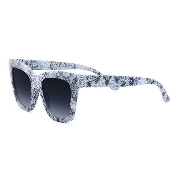 TopFoxx - Cosmo - Snake Print Oversized Cat Eye Sunglasses for Women - Designer Sunglasses - Side Profile