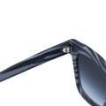 TopFoxx - Cosmo - Grey Zebra Oversized Cat Eye Sunglasses for Women - Trendy Designer Sunglasses - Hinge Details