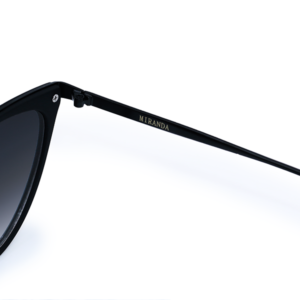 TopFoxx - Miranda Faded Black - Oversized Cat Eye Sunglasses For Women - Arm Details 1