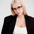 TopFoxx - Harper Black - Round Anti-Blue Light Glasses for Women - Model  2