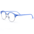 TopFoxx - Harper Icy Blue - Round Anti-Blue Light Glasses for Women - Side Details