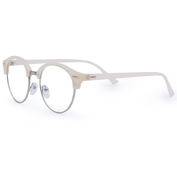 TopFoxx - Harper Nude - Round Anti-Blue Light Glasses for Women - Side Details