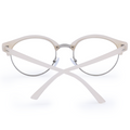 TopFoxx - Harper Nude - Round Anti-Blue Light Glasses for Women - Back Details