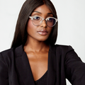 TopFoxx - Harper Nude - Round Anti-Blue Light Glasses for Women - Model 3