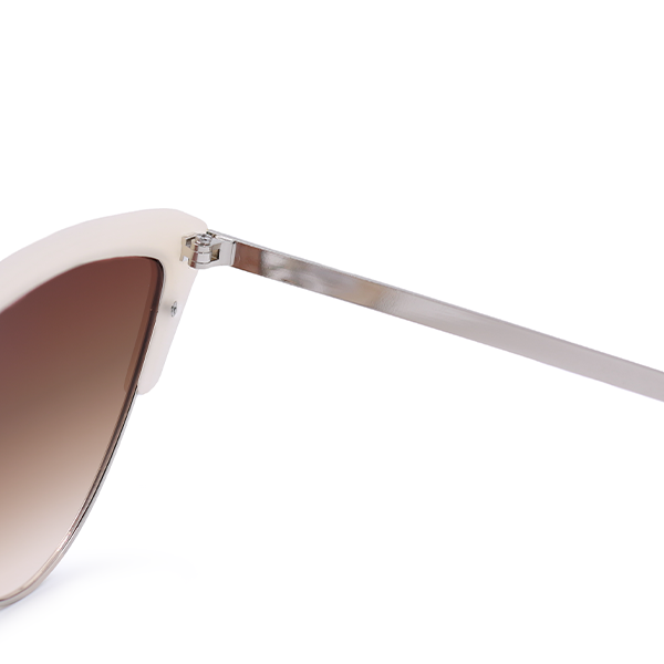 TopFoxx Ava Nude Designer Cat Eye Sunglasses Foe Women Coffee Lenses 