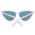 TopFoxx Ava Rose Gold Mirrored Cat Eye Sunglasses for Women - Back Profile
